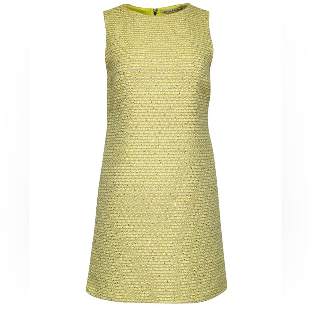 Alice + Olivia Tweed & Sequin Dress